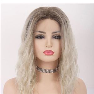 12 inch synthetic wig. Loose wave, lace cap